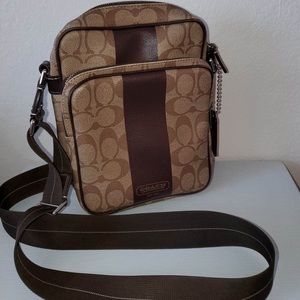 Coach Heritage Strip Flight Bag